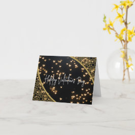 Happy Valentine's Day - Elegante Gold Farbe Detail Karte