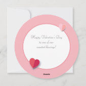 Happy Valentine's Day Elegante Gruß Feiertagskarte (Rückseite)