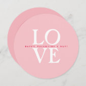 Happy Valentine's Day Elegante Gruß Feiertagskarte (Vorne/Hinten)