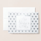 Happy Valentine's Day Elegante Luxus Moderne Folienkarte (Vorderseite mit Umschlag)