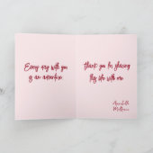 Happy Valentines Day Elf mit Herz Karte (Innenseite)