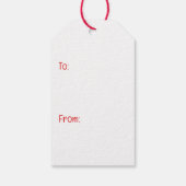 Happy Valentines Day English Bulldog Geschenkanhänger (Rückseite)