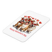 Happy Valentines Day English Bulldog Magnet (Linke Seite)