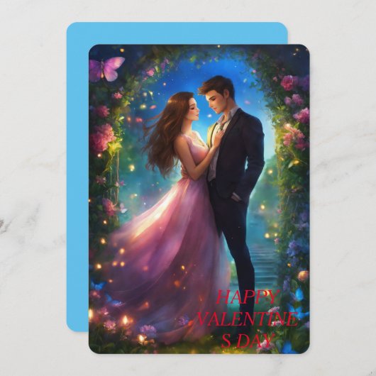 Happy Valentines Day Feiertagskarte (Vorne/Hinten)