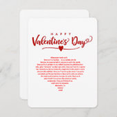 Happy Valentine's Day Feiertagskarte (Vorne/Hinten)