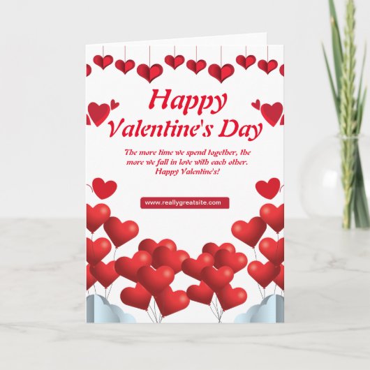 Happy Valentine's Day Feiertagskarte (Vorderseite)