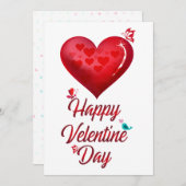 Happy Valentines Day Feiertagskarte (Vorne/Hinten)