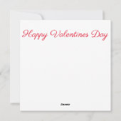 Happy Valentines Day Feiertagskarte (Rückseite)