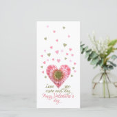 Happy Valentine's Day Feiertagskarte (Stehend Vorderseite)
