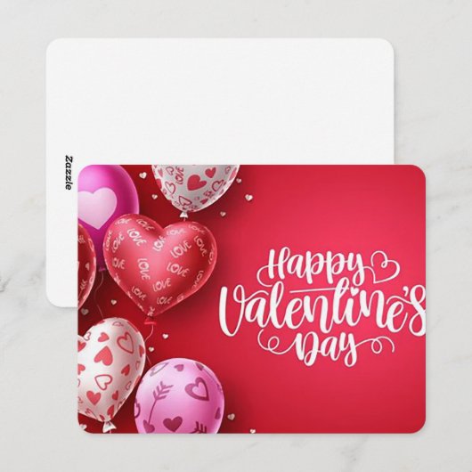 Happy Valentines Day Feiertagskarte (Vorne/Hinten)