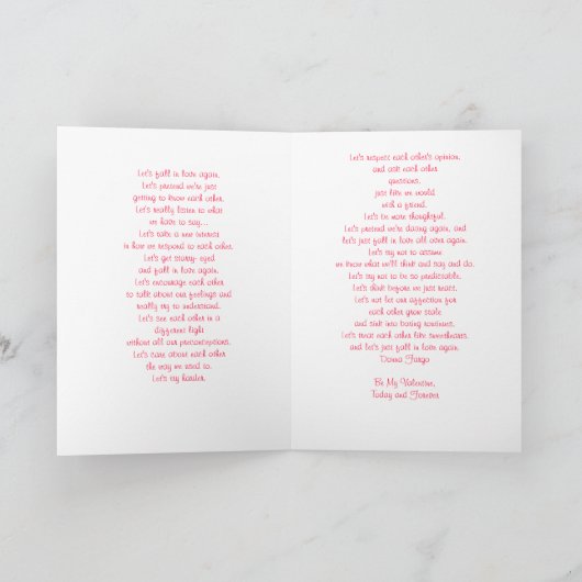 Happy Valentine's Day Feiertagskarte (Innenseite)