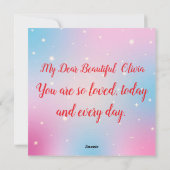 Happy Valentine's Day Feiertagskarte (Rückseite)