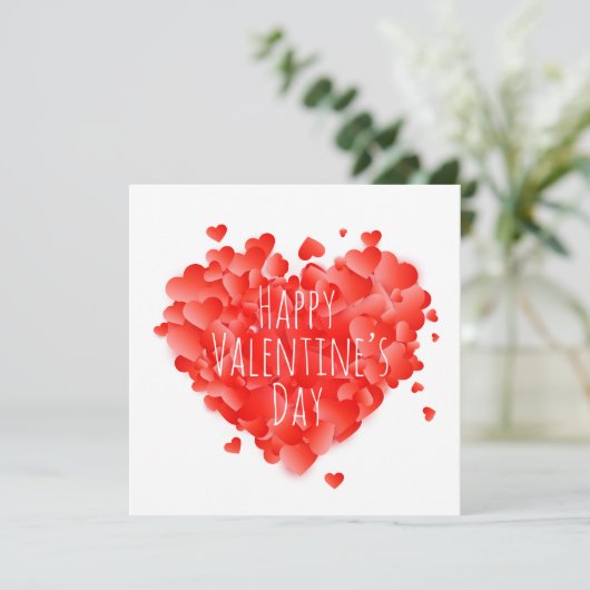 Happy Valentine's Day Feiertagskarte (Stehend Vorderseite)