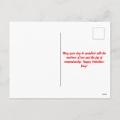 Happy Valentine's Day Feiertagspostkarte (Rückseite)