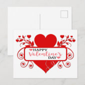 Happy Valentine's Day Feiertagspostkarte (Vorne/Hinten)
