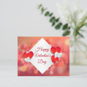 Happy Valentine's Day Feiertagspostkarte (Stehend Vorderseite)