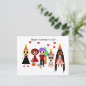 Happy Valentine's Day Feiertagspostkarte (Stehend Vorderseite)