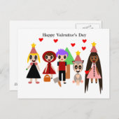 Happy Valentine's Day Feiertagspostkarte (Vorne/Hinten)