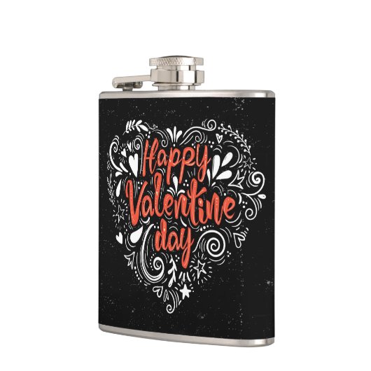 Happy Valentine's Day Flachmann (Links)