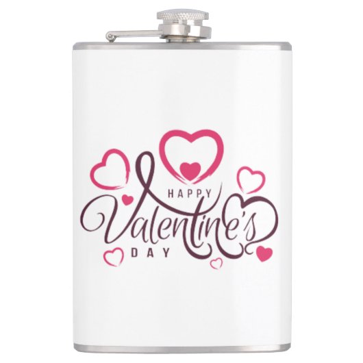 Happy Valentine's Day! Flachmann (Vorderseite)