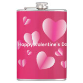 Happy Valentine's Day Flachmann (Vorderseite)