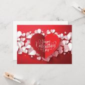 Happy Valentine's Day Flat Card Karte (Vorderseite/Rückseite Beispiel)