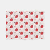 Happy Valentine's Day Fleece Blanket (Vorderseite (Horizontal))