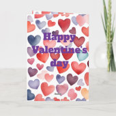 Happy Valentine's day Folded Greeting Card Karte (Rückseite)