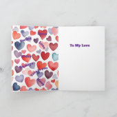Happy Valentine's day Folded Greeting Card Karte (Innenseite)