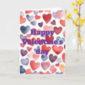 Happy Valentine's day Folded Greeting Card Karte (Gelbe Blume)