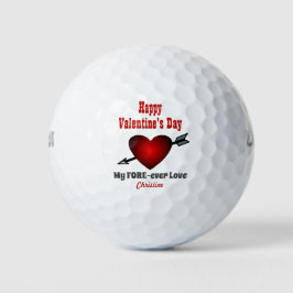 Happy Valentines Day Forever Love Herz Golfball