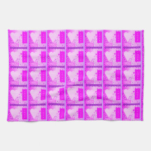 Happy Valentine's Day Forever Love Hört rosa Küchentuch
