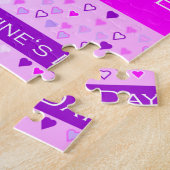 Happy Valentine's Day Forever Love Hört rosa Puzzle (Seite)