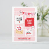 Happy Valentine's Day Foto Card Einladung (Stehend Vorderseite)