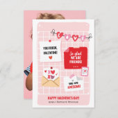 Happy Valentine's Day Foto Card Einladung (Vorne/Hinten)