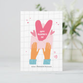 Happy Valentine's Day Foto Card Einladung (Stehend Vorderseite)