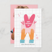 Happy Valentine's Day Foto Card Einladung (Vorne/Hinten)