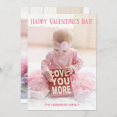 Happy Valentine's Day Foto Card Feiertagskarte (Vorne/Hinten)