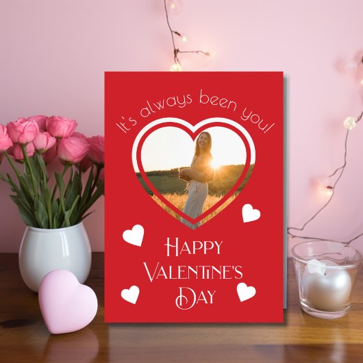 Happy Valentines Day Foto Card Feiertagskarte