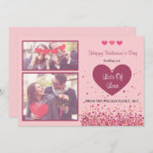 Happy Valentine's Day Foto Card Feiertagskarte (Vorne/Hinten)