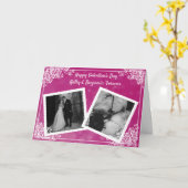 Happy Valentine's Day Foto Card Karte (Gelbe Blume)