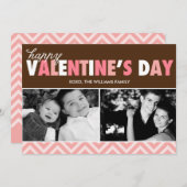 Happy Valentine's Day Foto Feiertagskarte (Vorne/Hinten)