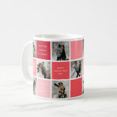 Happy Valentines Day Foto Grid Couples Kaffeetasse (Vorderseite Links)