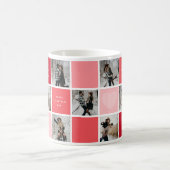 Happy Valentines Day Foto Grid Couples Kaffeetasse (Mittel)
