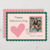 Happy Valentines Day Foto Liebe Mail Einladung (Vorne/Hinten)