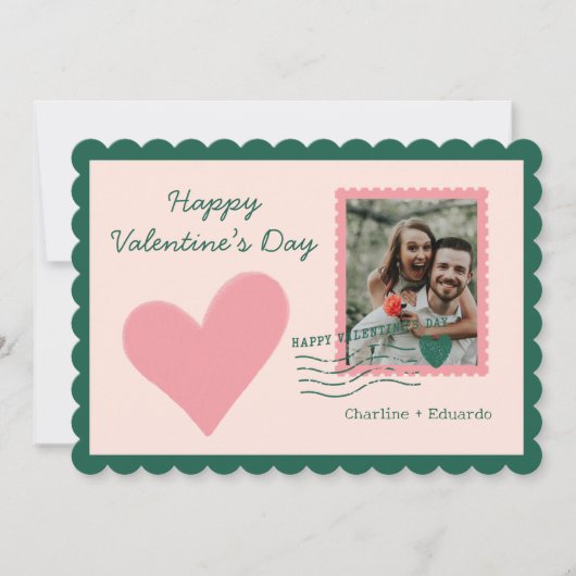 Happy Valentines Day Foto Liebe Mail Einladung (Vorderseite)