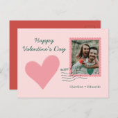 Happy Valentines Day Foto Liebe Mail Postkarte (Vorne/Hinten)