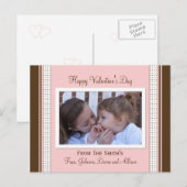 Happy Valentine's Day Foto Postkarte (Vorne/Hinten)