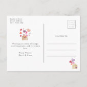 Happy Valentine's Day Foto Postkarte (Rückseite)