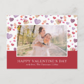 Happy Valentine's Day Foto Postkarte (Vorderseite)